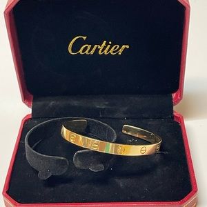 Authentic Cartier Love Cuff Bracelet 18k Yellow Gold